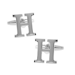 Letter H Cufflink for Formal Events, Groomsmen Gift, Wedding Attire, Anniversary